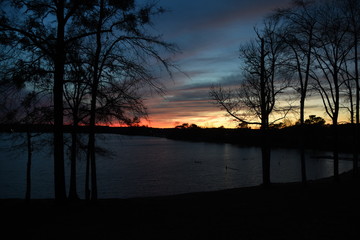 Sunset on Lake Oconee in Georgia