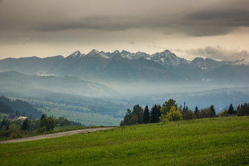 Tatra mountains from Czarna Gora, Zakopane, Poland