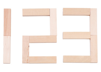 Numeral wooden isolation