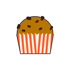cupcake icon in flat style isolated on white background vector illustration EPS