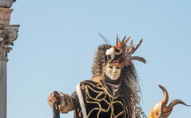 Traditional venetian carnival costume