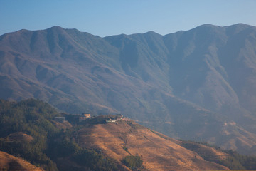 Rice terraces Longji lot of Dazhai in China.