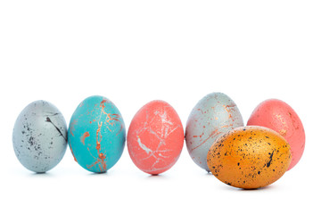 easter eggs isolated on white