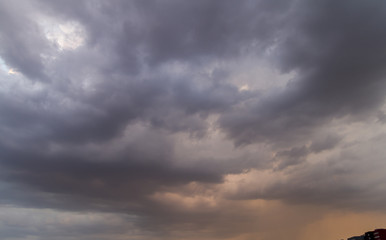 Weather, Sky with clouds and sunlight at sunset. colorful and cheerful, wallpaper or texture