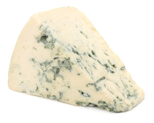 blue cheese isolated on white background