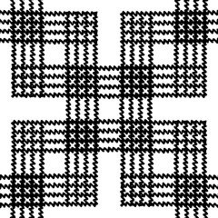 Fototapeta premium Black and White Seamless Ethnic Pattern. Vintage, Grunge, Abstract Tribal Background for Textile Design, Wallpaper, Surface Textures, Wrapping Paper