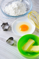 Ingredients ready for baking cookies