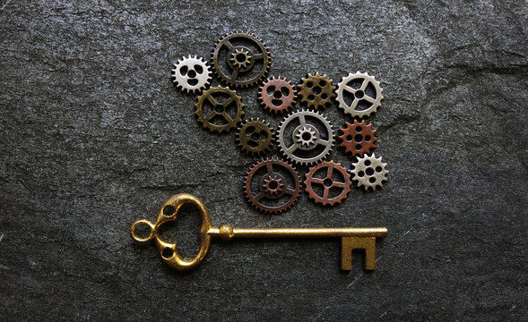 Gears and key