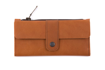 Traveler wallet on white background 