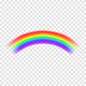 Transparent vector rainbow isolated on background. Rainbow in arch shape. Fantasy concept, symbol of nature
