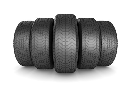 tire on white background. Isolated 3D illustration