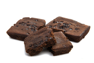 chocolate american brownie isolated