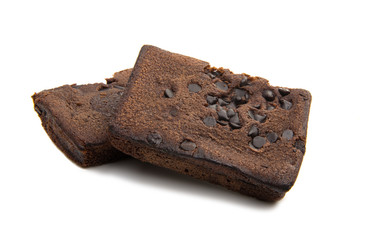 chocolate american brownie isolated