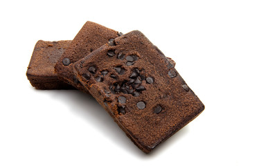 chocolate american brownie isolated