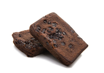 chocolate american brownie isolated