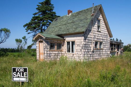 Abandoned Weathered House For Sale