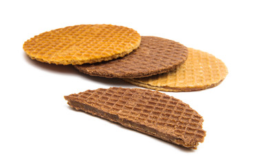 Dutch waffles isolated