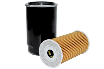 Filter oil, fuel, air isolated on white background.Spare parts for the car.