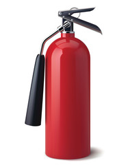 Obraz premium Fire Extinguisher isolated. Realistic vector 3D Illustration