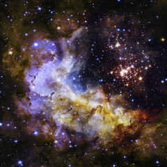 Stars nebula in space.