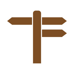 Signpost icon on white background.