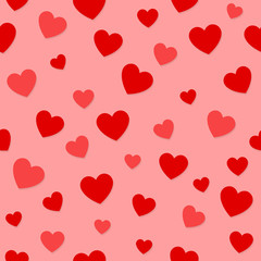 Seamless texture with hearts - wrapping paper. Valentine's Day, Woman's Day and Mother's Day. Vector.