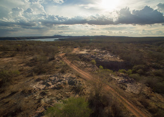 Fototapeta premium Mirante do Pôr do Sol nos Cânions do Rio São Francisco, Alagoas, Brasil