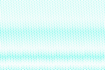 Blue white dotted halftone. Half tone vector background. Pale dotted gradient.