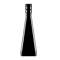 Silhouette of a bottle with an alcoholic drink