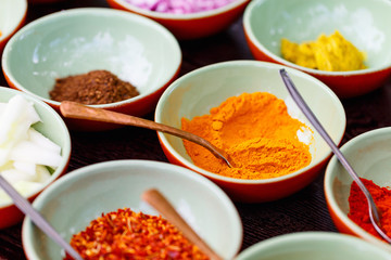 Spices cooking ingredients