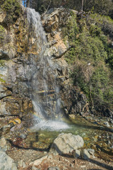 The waterfall of Kalidonia close to Platres village, Troodos mountain, district of Limassol, - obrazy, fototapety, plakaty