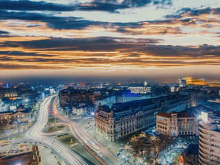 Bucharest city center - aerial view