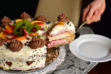 A piece of home-made cake.