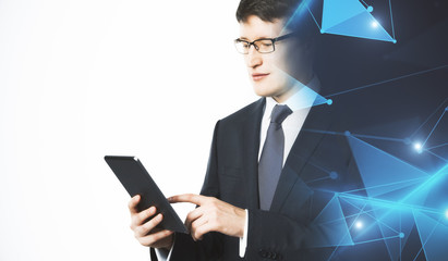 Businessman with tablet