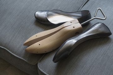shoes with shoe stretcher