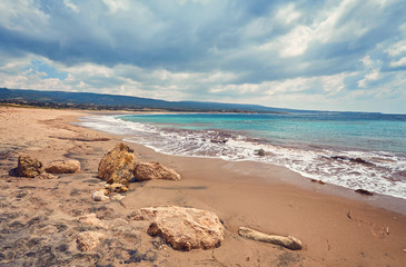 The rocky coast of the Akamas peninsula.