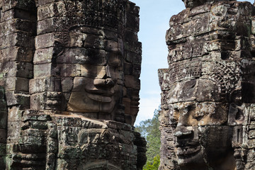 Stone face of Bayon temple