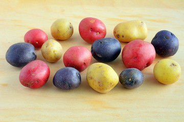 Tricolor mini potatoes