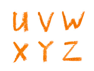 Set of letters isolated