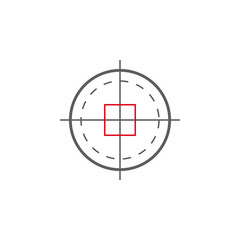 aim icon. Elements of gun aim icon. Premium quality graphic design icon. Signs, symbols collection icon for websites, web design, mobile app