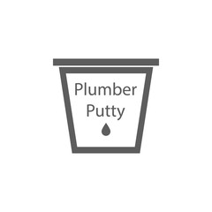 plumber putty icon. Elements of plumber icon. Premium quality graphic design icon. Signs, symbols collection icon for websites, web design, mobile app