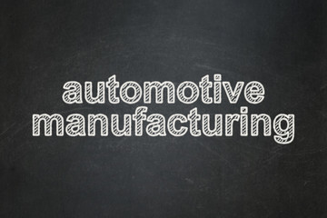 Obraz premium Manufacuring concept: text Automotive Manufacturing on Black chalkboard background
