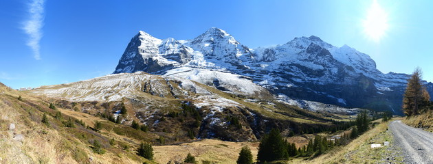 Eiger, Moench and Jungfrau mountain, Switzerland