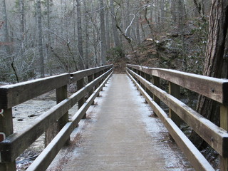 snowy bridge