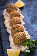 Falafel, fried chickpea balls