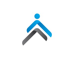 Human character logo sign