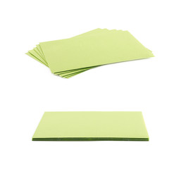 Pile of paper envelopes isolated