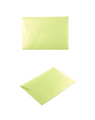 Closed paper envelope isolated