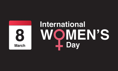 Lettering Design for International Women's Day on 8th of March. Feminist design. Trendy design. Vector illustration. Flat design. 
