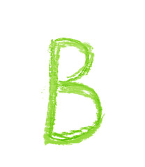 Single hand drawn letter isolated